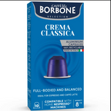 Espresso Caffe’ Borbone – blue Crema – 100 x 3 boxes minimum recycled Packaging with foil capsules