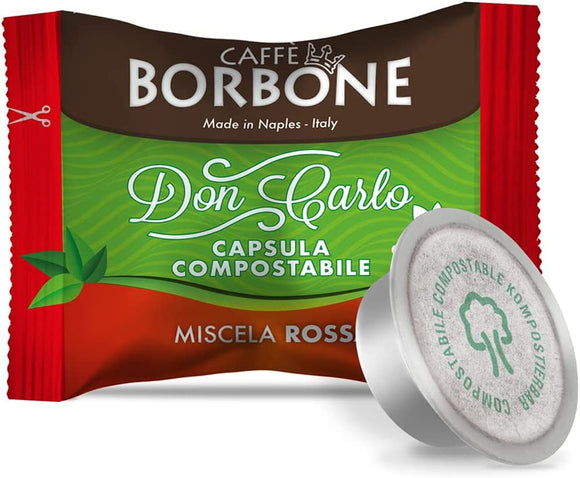 Caffe’ Borbone Don Carlo Red blend – 3x 100 Capsules Compatible with Lavazza a Modo Mio