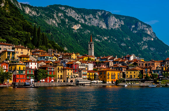 Varenna is on the eastern shore of Lake Como, Italy.