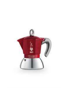 Bialetti Moka Induction Red. 2-4 CUPS OR 6 CUPS